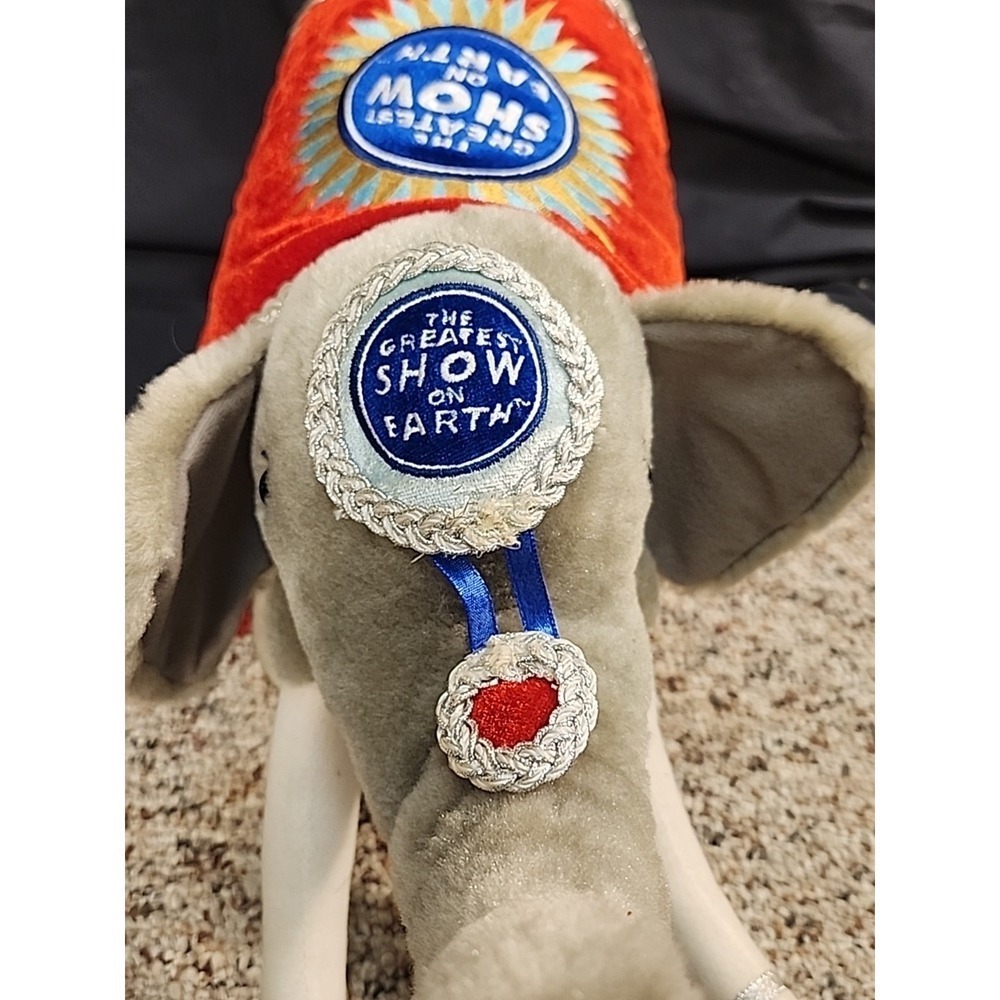 VINTAGE RINGLING BROS BARNUM 136TH EDITION ELEPHANT PLUSH STUFFED CIRCUS ANIMAL - Picture 4 of 12